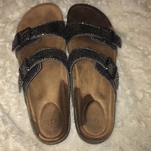 Time And Tru Glittery strap sandals